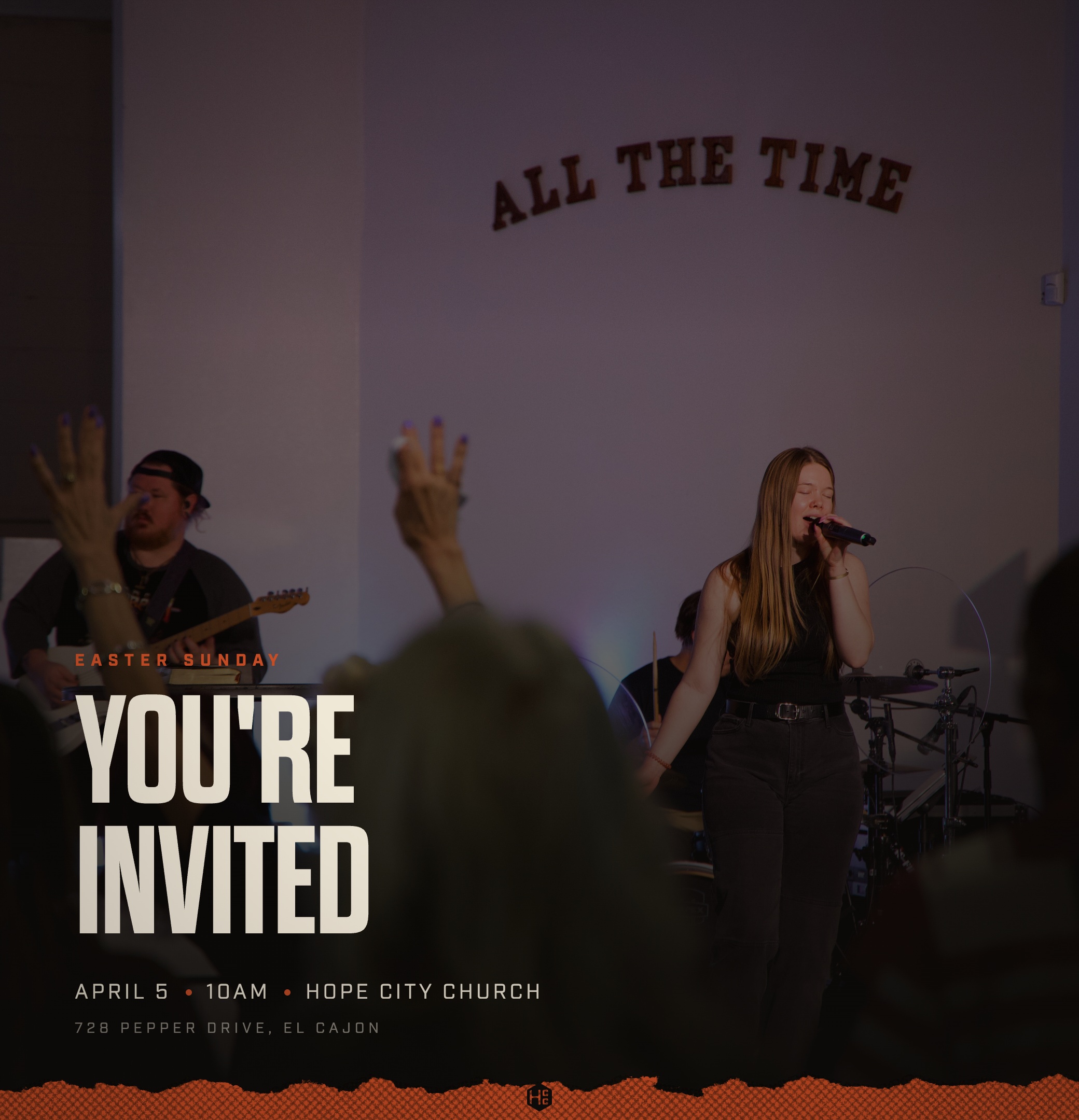 Easter invite graphic: You're Invited