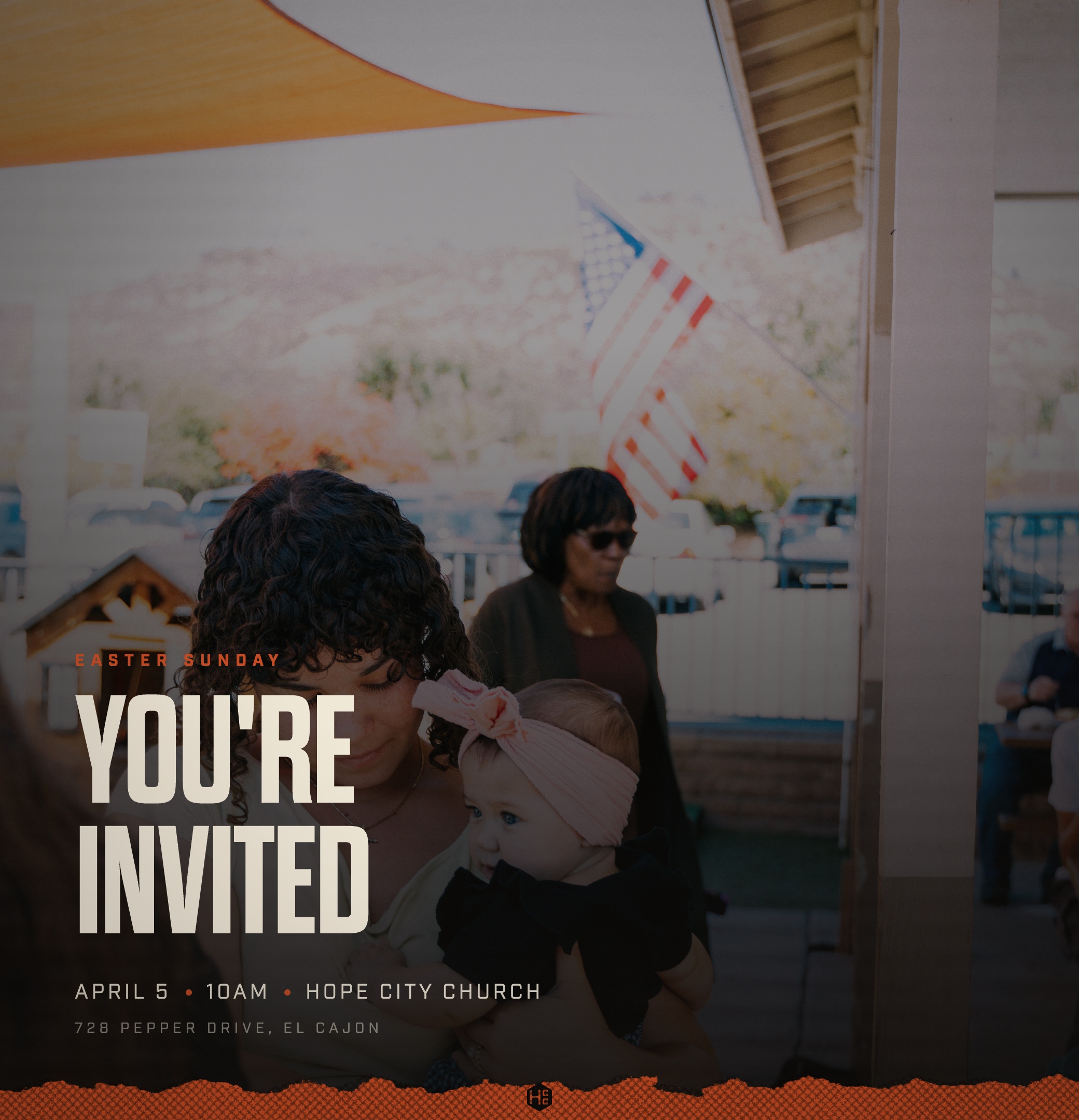 Easter invite graphic: You're Invited