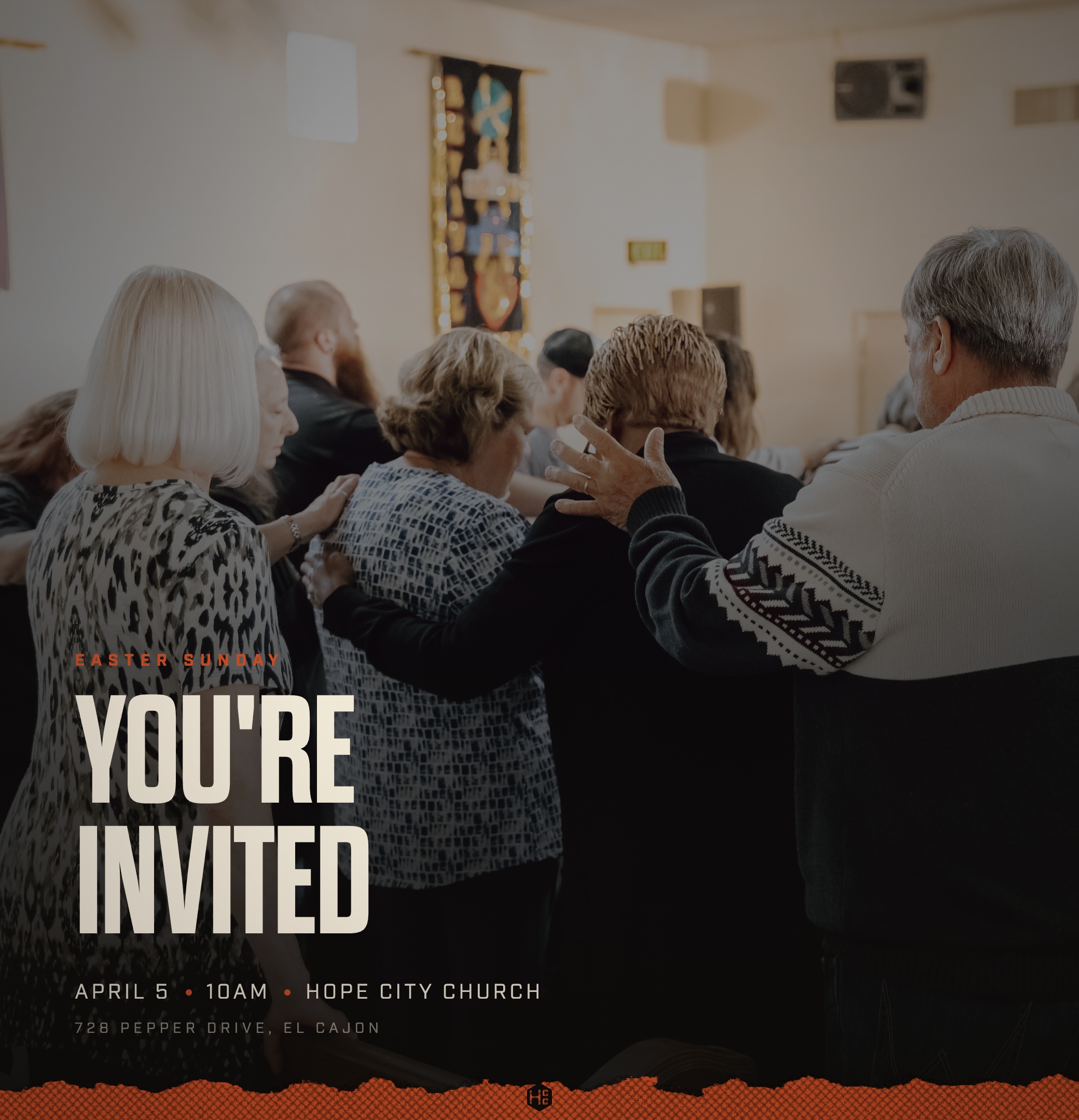Easter invite graphic: You're Invited