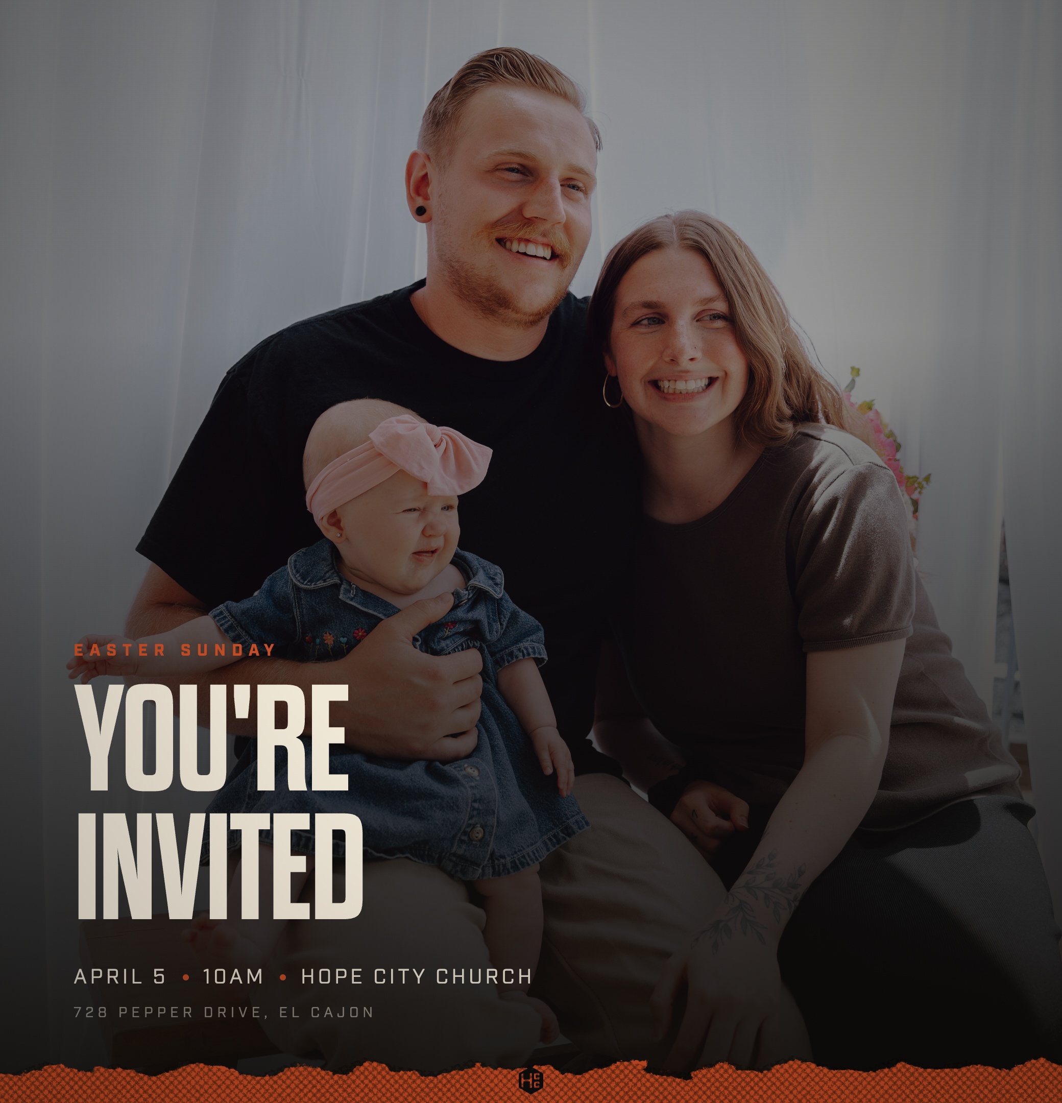 Easter invite graphic: You're Invited