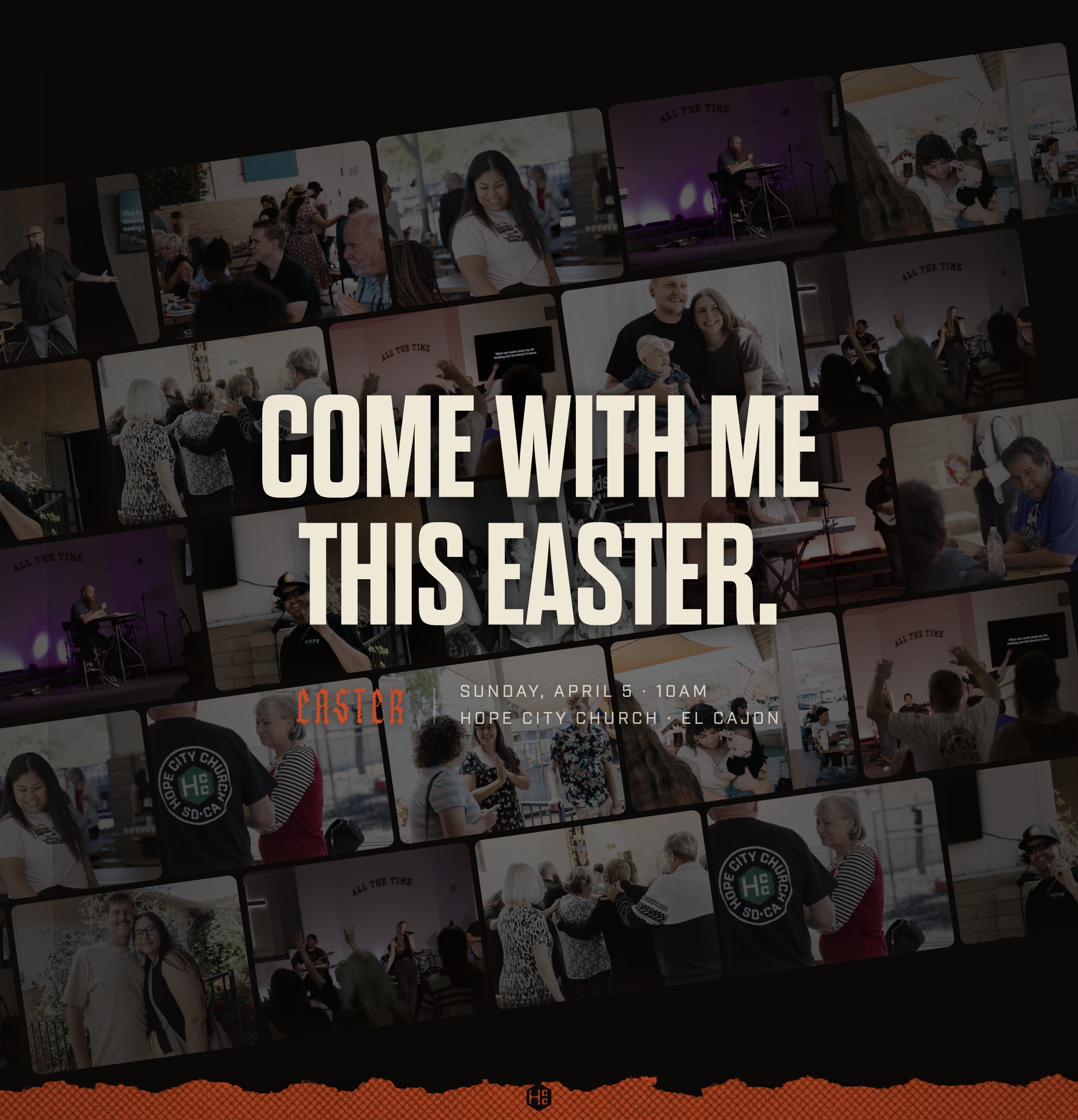 Easter invite graphic: Come With Me